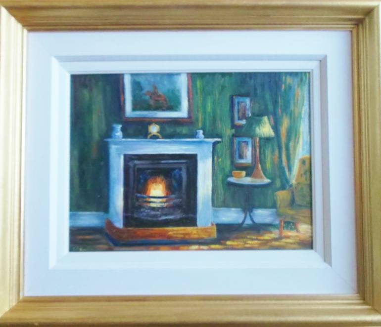 Original Impressionism Interiors Painting by Therese O'Keeffe