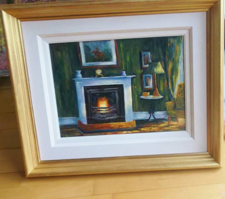 Original Impressionism Interiors Painting by Therese O'Keeffe