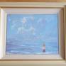 Always inspired by the sea and the waves I sometimes go back to the sea to paint as I live on the Atlantic sea coast its always changing. I painted this in oil with different shades of blue and to give the dreamy effect. This is painted on board and needs to be framed.