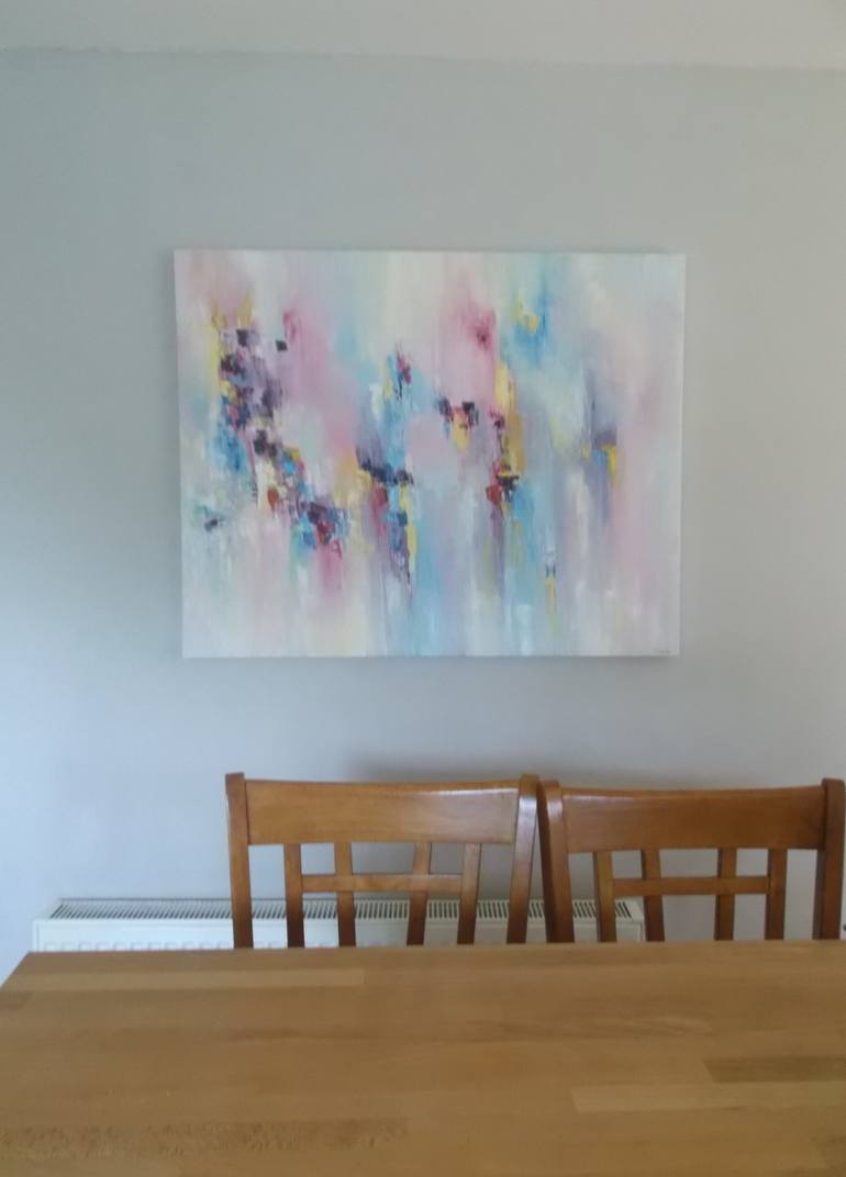 Original Abstract Expressionism Floral Painting by Therese O'Keeffe