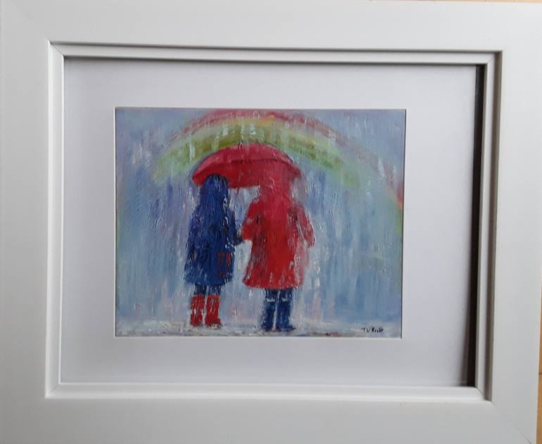 Original Expressionism Children Painting by Therese O'Keeffe