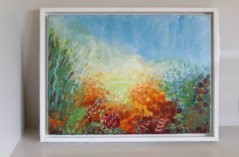 Original Abstract Expressionism Floral Painting by Therese O'Keeffe