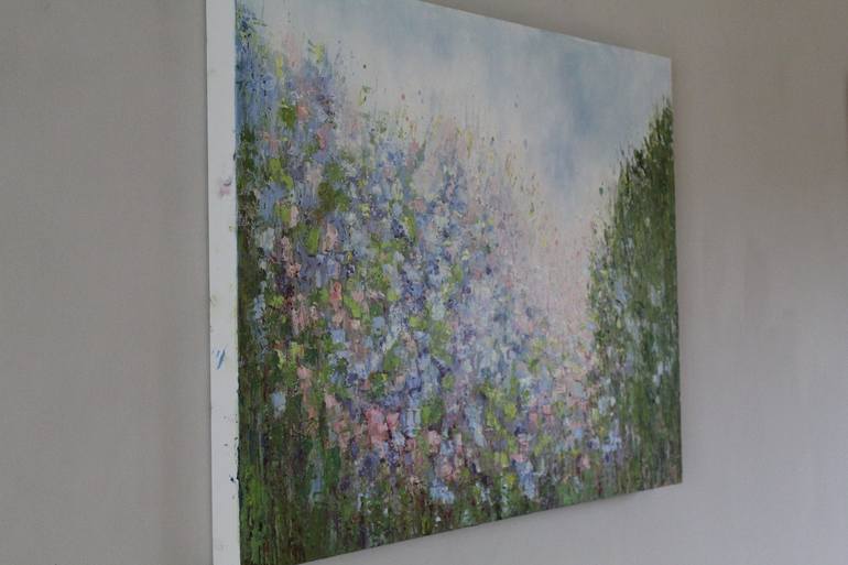 Original Abstract Floral Painting by Therese O'Keeffe