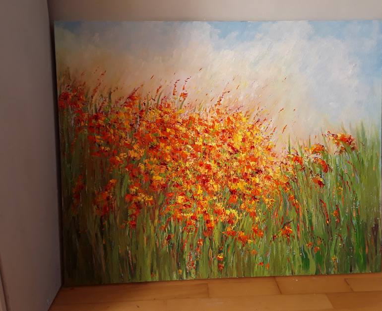 Original Impressionistic Floral Painting by Therese O'Keeffe
