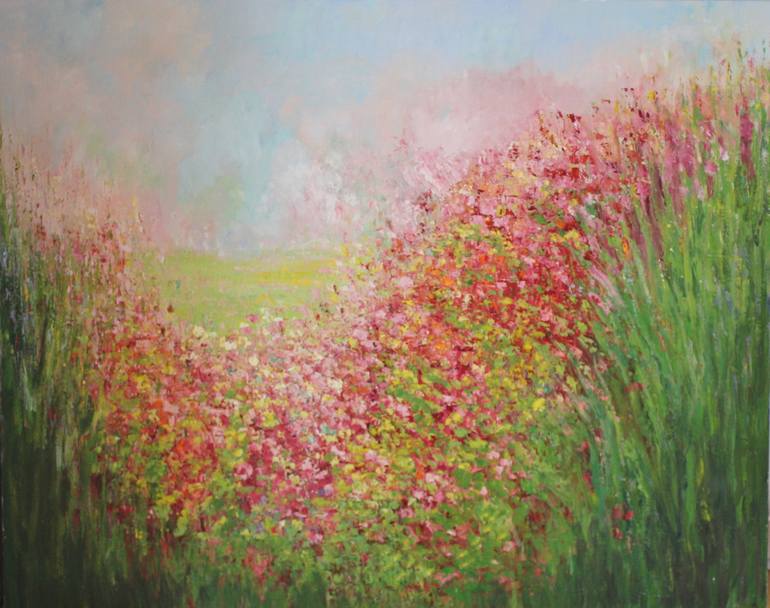 The Rose Garden Painting by Therese O'Keeffe | Saatchi Art