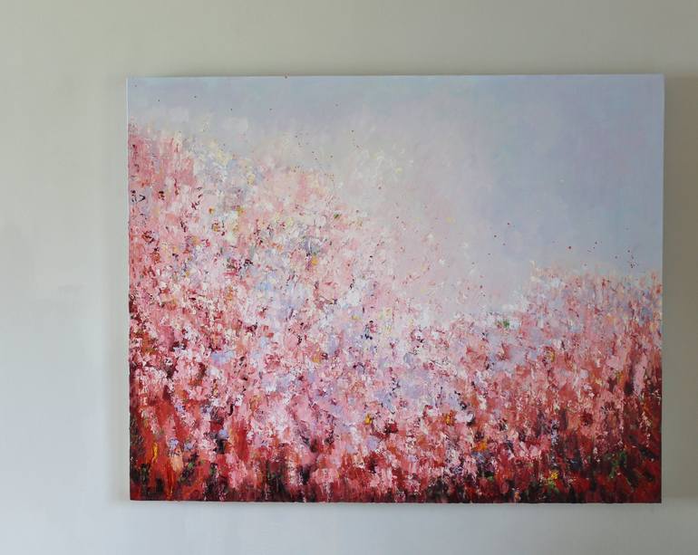 Original Abstract Floral Painting by Therese O'Keeffe