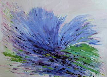 Blue Abstract Floral Study thumb