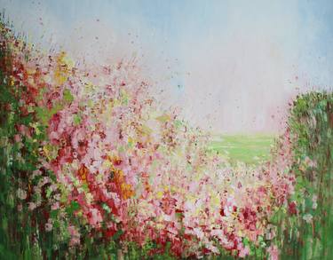 Original Abstract Floral Paintings by Therese O'Keeffe