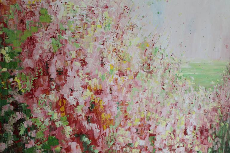 Original Abstract Floral Painting by Therese O'Keeffe