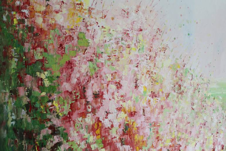 Original Abstract Floral Painting by Therese O'Keeffe