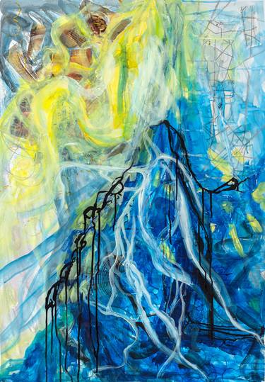 Original Abstract Expressionism Abstract Collage by Tamar Swartz