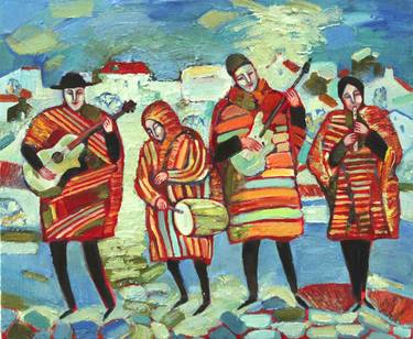 Print of Impressionism Music Paintings by Elena Tomilova
