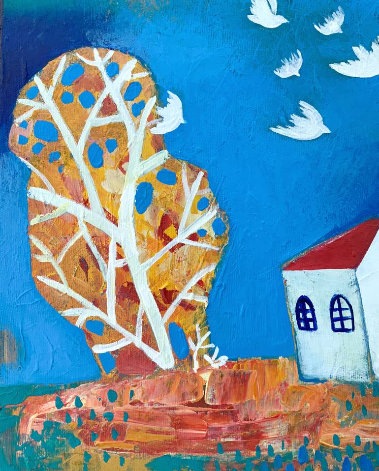 Original Abstract Landscape Painting by Elena Tomilova