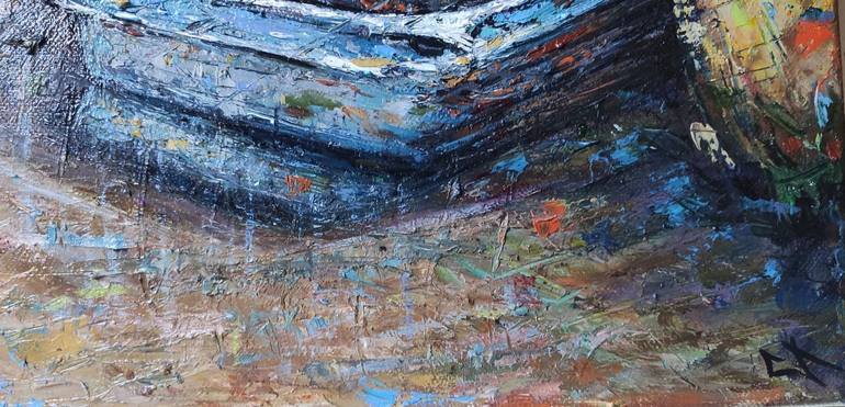 Original Expressionism Boat Painting by Lionel Le Jeune