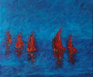 Original Expressionism Boat Paintings by Lionel Le Jeune