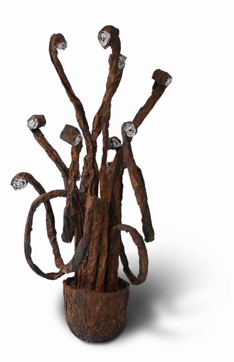 Original Abstract Floral Sculpture by Christoph Robausch