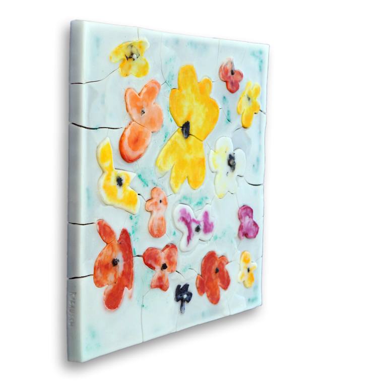 Original Abstract Floral Sculpture by Christoph Robausch