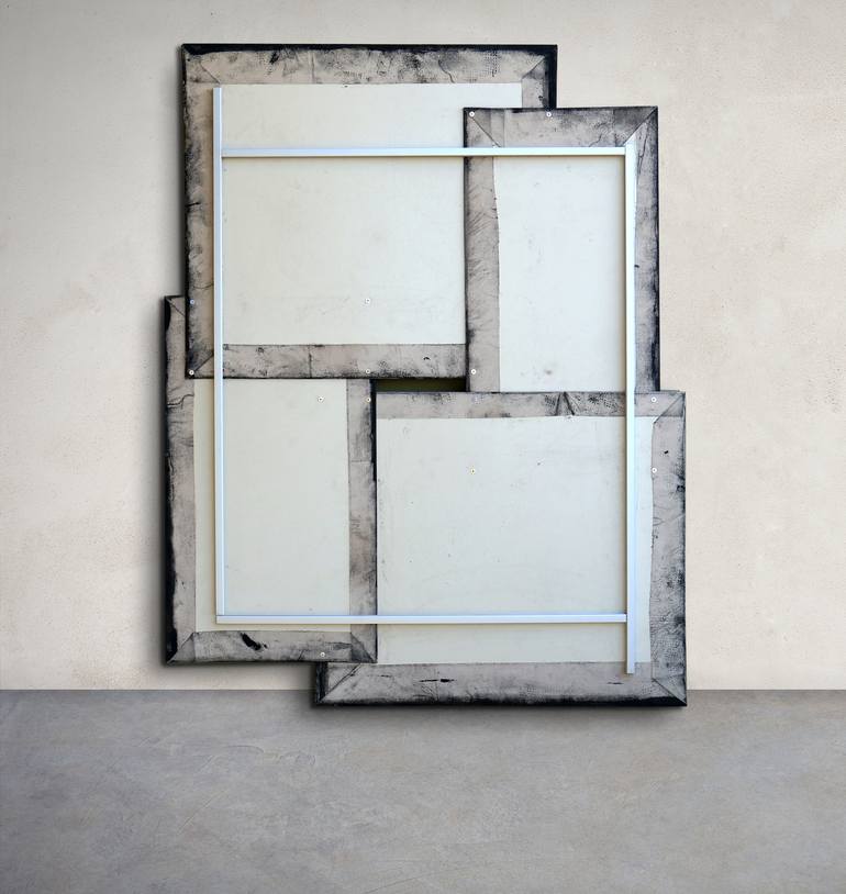 Original Abstract Geometric Painting by Christoph Robausch