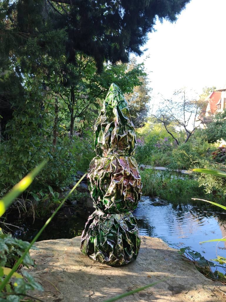 Original Abstract Botanic Sculpture by Christoph Robausch