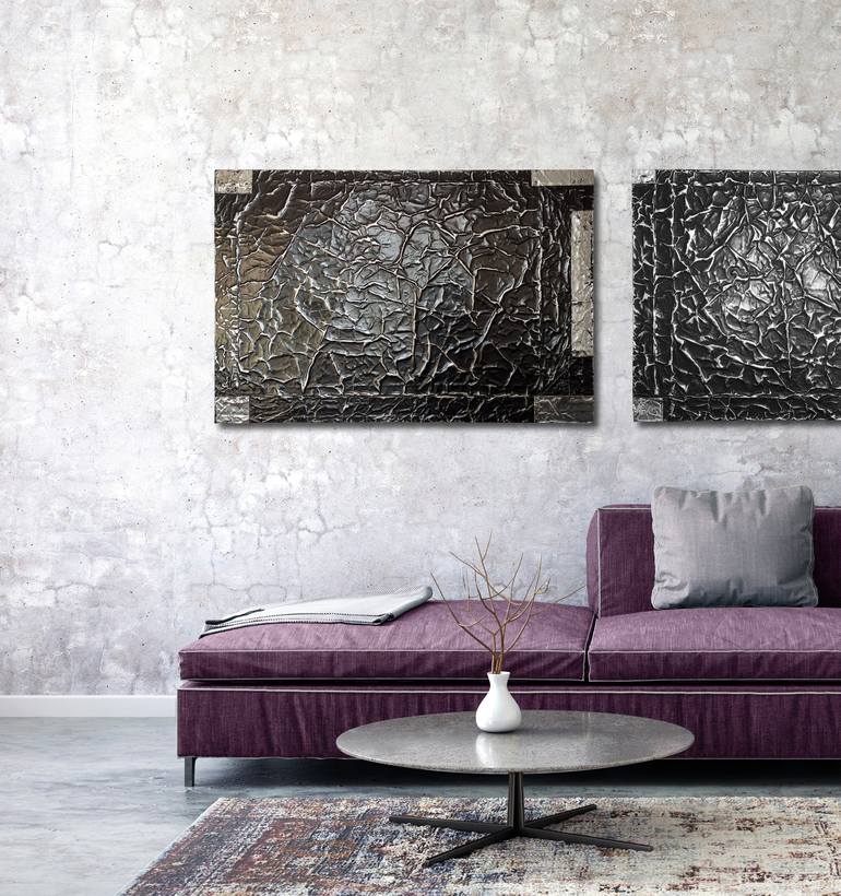 Original Abstract Geometric Painting by Christoph Robausch