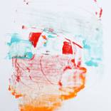 Sitting Red Orange and Blue by Greg Holden Regan