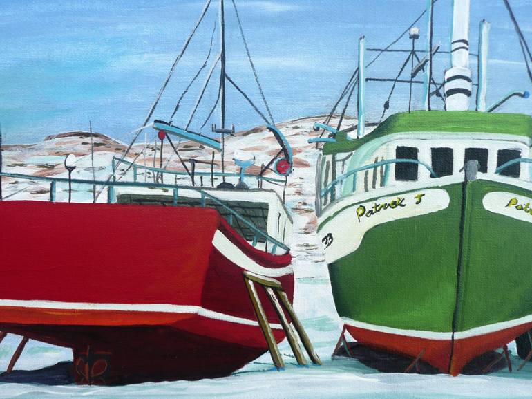 Original Fine Art Boat Painting by Anthony Dunphy