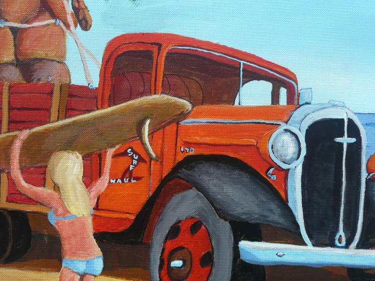 Original Figurative Beach Painting by Anthony Dunphy