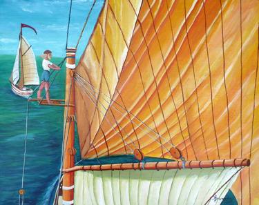 Original Fine Art Boat Paintings by Anthony Dunphy
