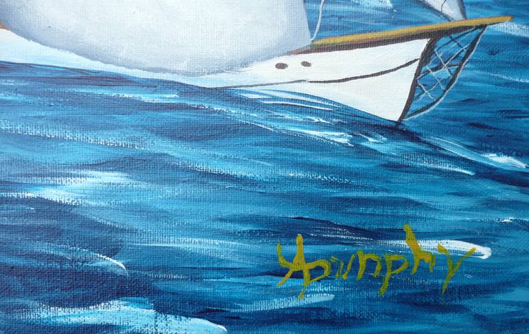 Original Impressionism Boat Painting by Anthony Dunphy
