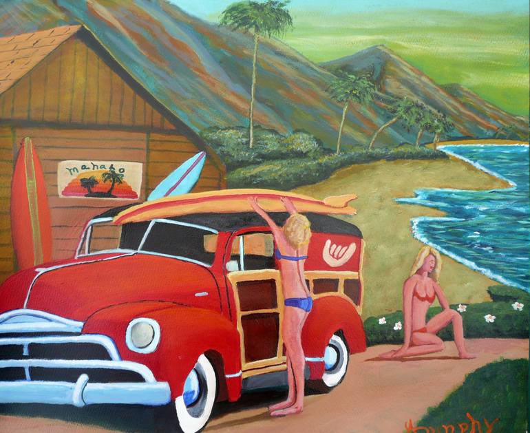 Print of Impressionism Beach Paintings by Anthony Dunphy