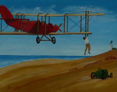 Original Expressionism Aeroplane Paintings by Anthony Dunphy