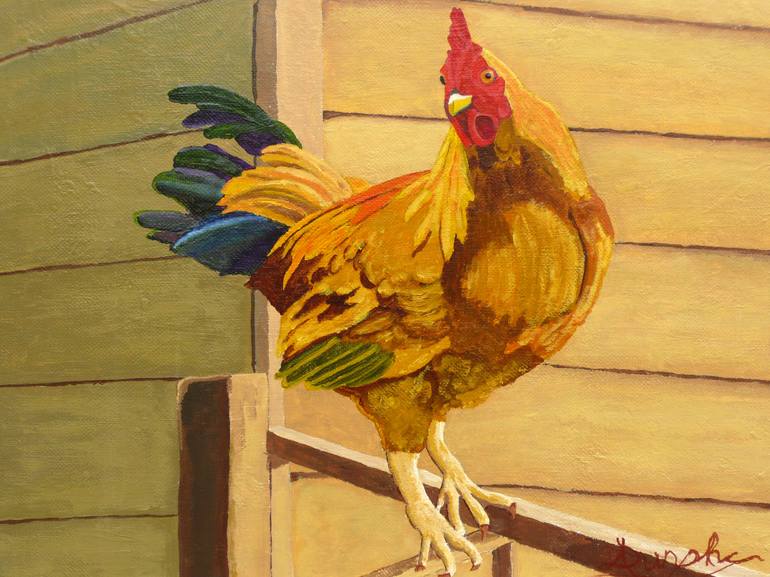 Rooster Painting by Anthony Dunphy | Saatchi Art