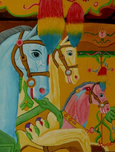 Original Expressionism Horse Paintings by Anthony Dunphy