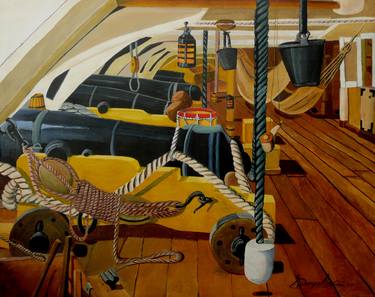 Original Expressionism Ship Paintings by Anthony Dunphy