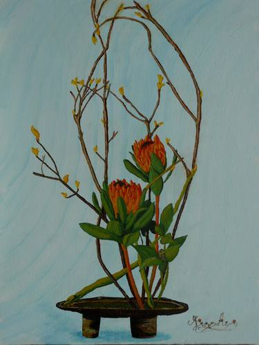 Print of Expressionism Floral Paintings by Anthony Dunphy