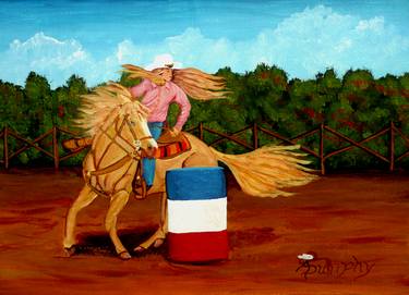 Barrel Racing Cowgirl thumb