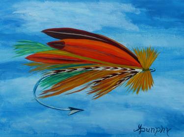 Fly fishing, pastel painting, fly fishing fly, trout fishing fly, fly  fishing art, home decor, office decor, fine art, fishing art