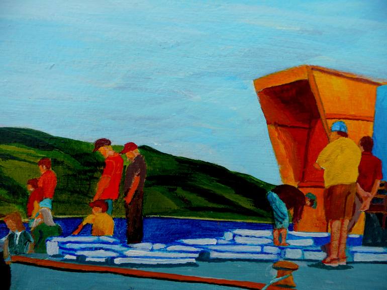 Original Expressionism Boat Painting by Anthony Dunphy