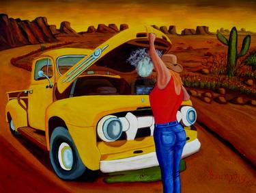 Original Expressionism Automobile Paintings by Anthony Dunphy