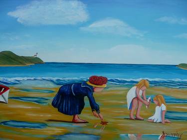 Print of Figurative Beach Paintings by Anthony Dunphy