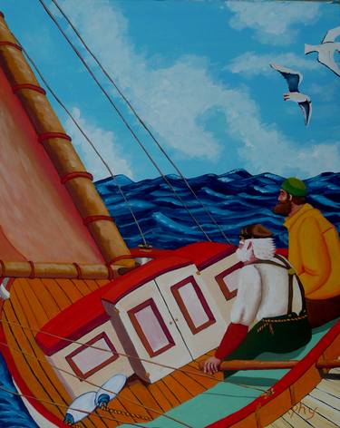 Original Fine Art Sailboat Paintings by Anthony Dunphy