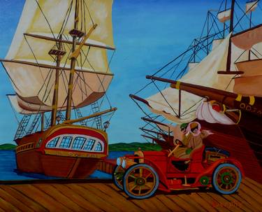 Print of Transportation Paintings by Anthony Dunphy