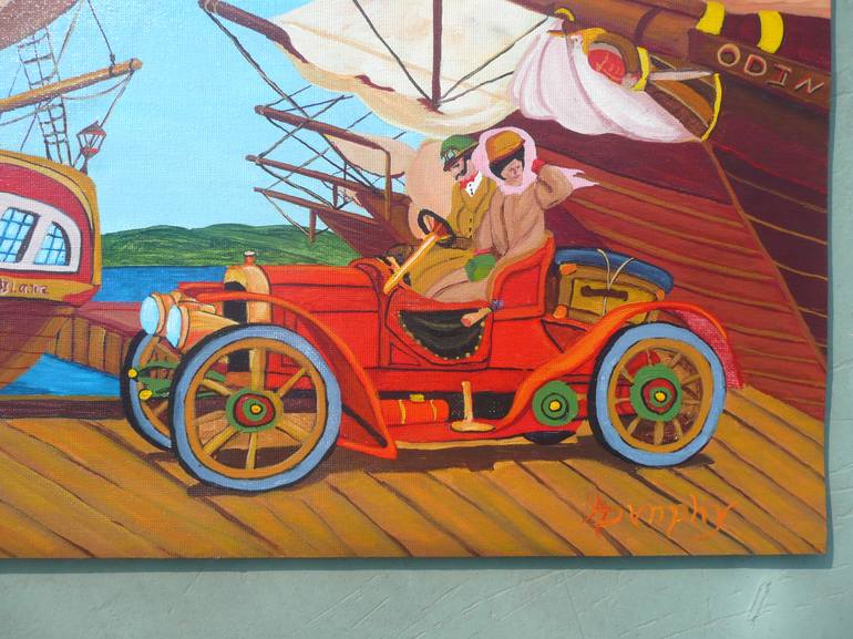 Original Fine Art Transportation Painting by Anthony Dunphy