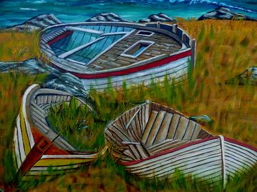 Original Fine Art Boat Paintings by Anthony Dunphy