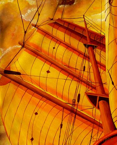 Print of Sailboat Paintings by Anthony Dunphy