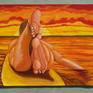 This young surfer girl is laying on her board and enjoying the relaxation of being alone at sea and watching the setting sun. This painting has been created using professional grade acrylics on canvas. The size of this piece is 16X20 inches or 40X50 centimeters.