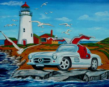 Print of Fine Art Automobile Paintings by Anthony Dunphy