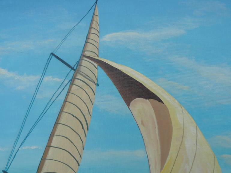 Original Sailboat Painting by Anthony Dunphy