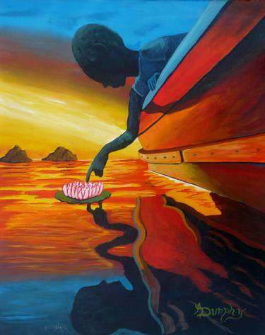 Original Conceptual Boat Paintings by Anthony Dunphy