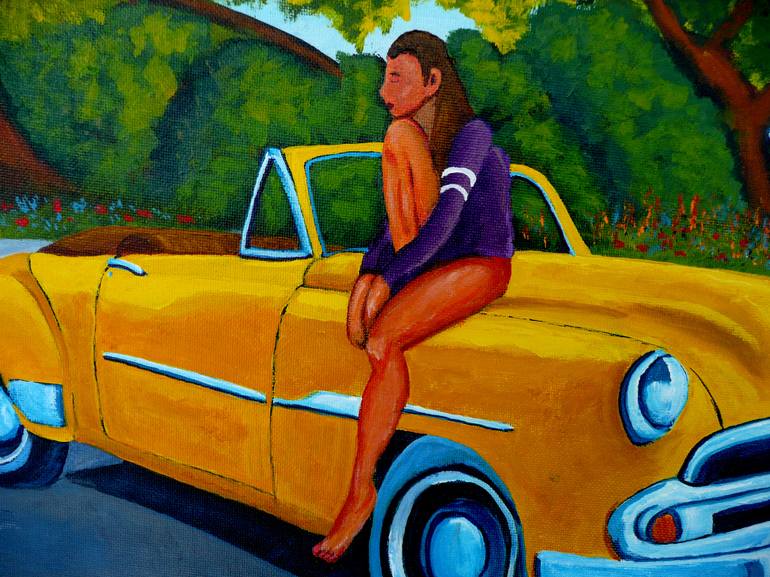 Original Figurative Automobile Painting by Anthony Dunphy